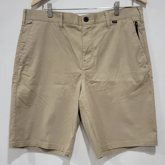 Hurley Men's Dri-fit Nike Khaki Chino Shorts Size 36 - Picture 2 of 12